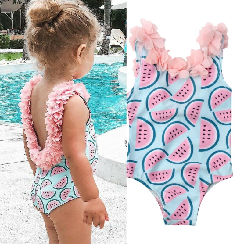 Barn baby pige vandmelon bikini badetøj badedragt badedragt strandtøj