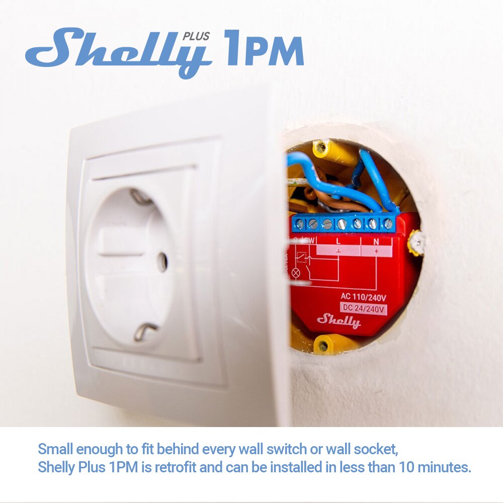Shelly plus 1pm vida em casa inteligente wi fi interruptor de relé controle e medida gama consumo energia equipamentos escritório