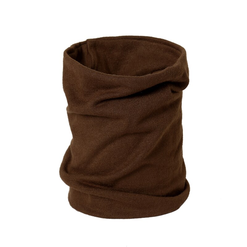 Winter Ring Nacken Schal Frauen Feste Kaschmir Snood Nacken Schals Baumwolle Ich bin Freien Warme Runde Schals für Männer Maske Thermische unisex: Kaffee