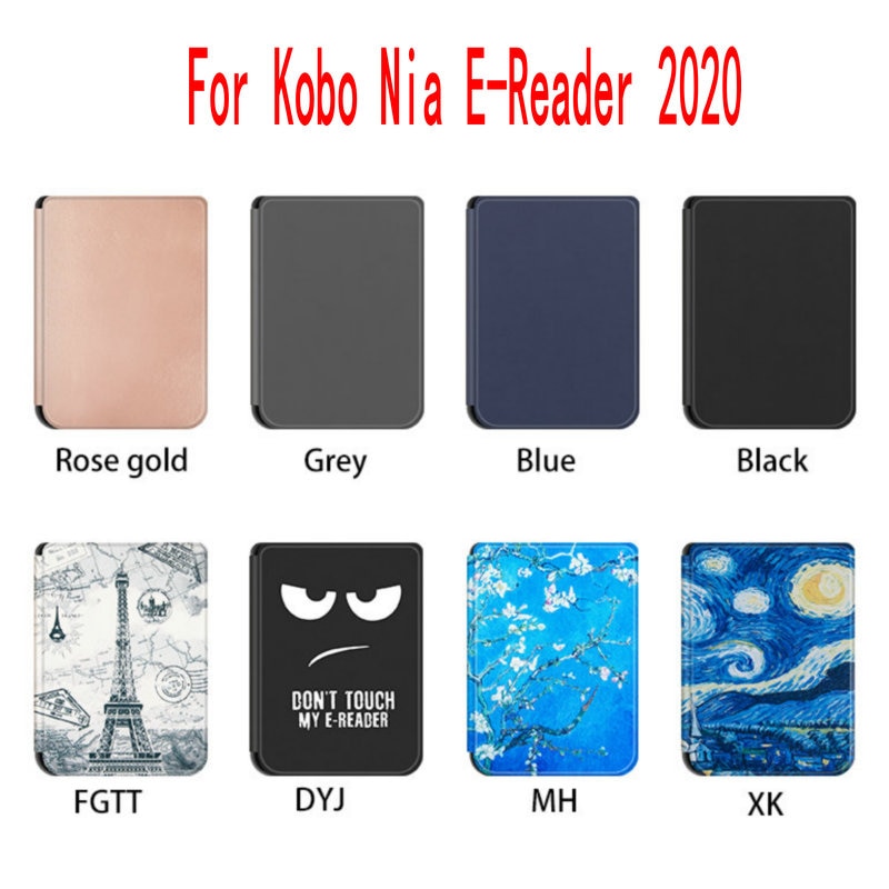 Slim Magneet Wake/Sleep Case Voor Kobo Nia Ereader Pu Ebook Smart Cover Ereader Skin Shell Lightweigh Auto slaap Funda Capa
