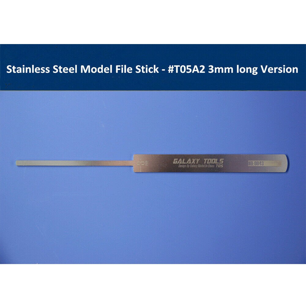 Galaxy työkalut ruostumaton teräs 0.8mm ultraohut malli viilapuikko harrastus askartelu kiillotus mallin rakennustyökalu: 3mm pitkä versio