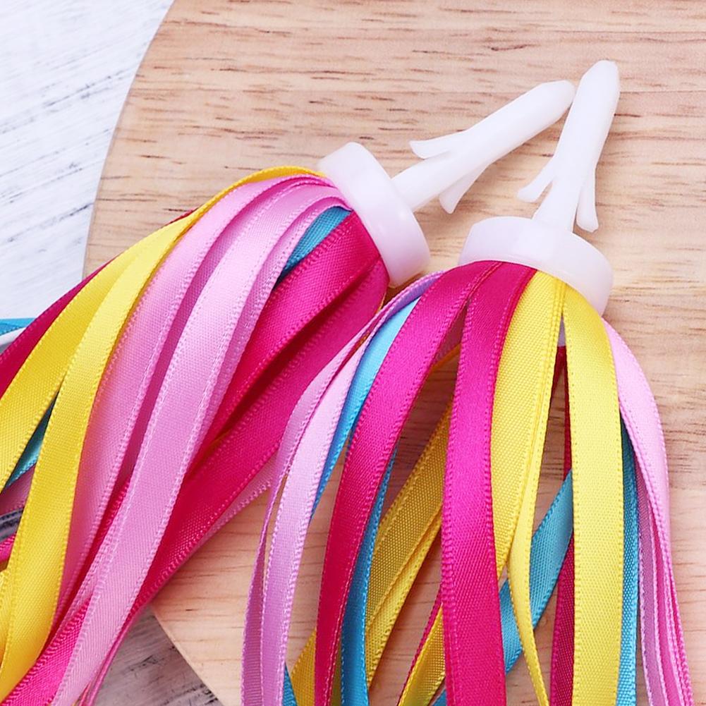 Banderoles colorées avec pompon décoratif pour enfants, guidon de vélo Scooter, pour garçons et filles, accessoires de bicyclette