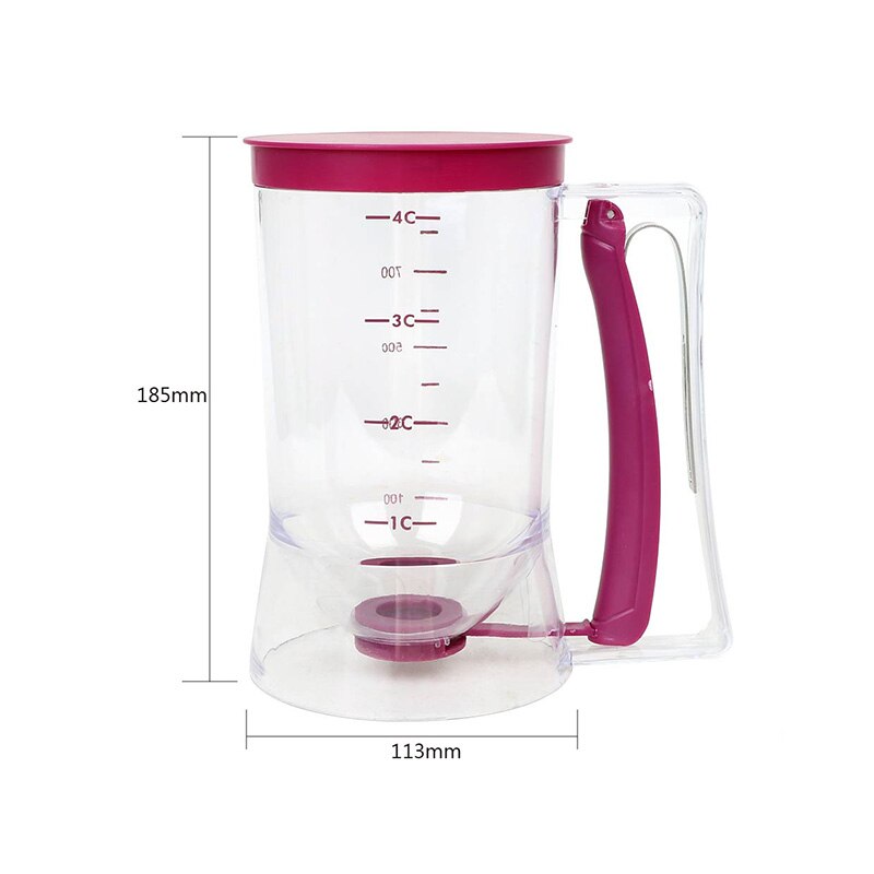 Populært diy verktøy 900ml cupcake pannekake røre dispenser muffins hjelper mikser bakverk kanne baking