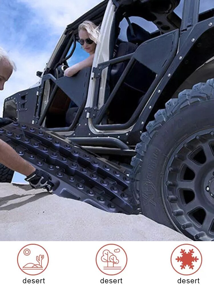 Auto Atv Vrachtwagen Wiel Band Sneeuw Anti Skid Board Emergency Rescue Herstel Tracks Tractie Mat Anti-Slip Track Band ladder Zand Modder