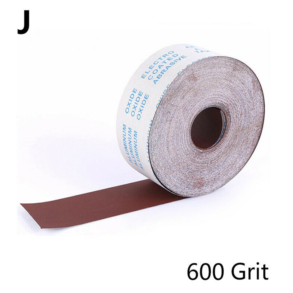 Sandpaper Roll Emery Cloth Sand Paper Sanding Abrasive Sheets 60 80 100 120 150 180 240 320 400 600 800 Grit 1 Meter Length: Silver