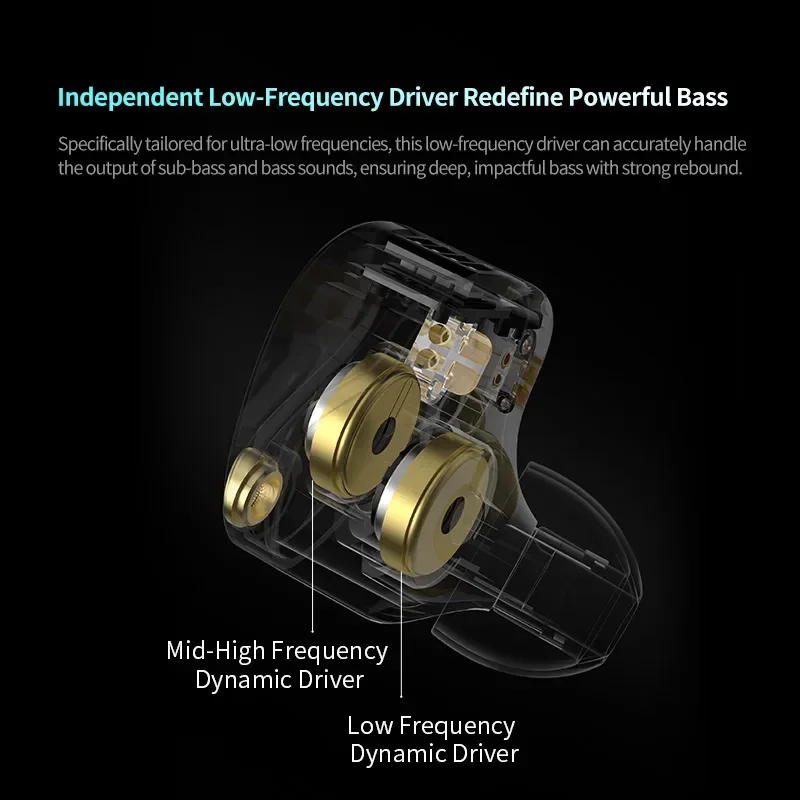 KZ Castor PRO Bekabelde oortelefoon Dynamische stuurprogramma's Hoogwaardige afstembare oortelefoon Hfi-geluidskwaliteit Bass-headsets IEM Gaming-headset