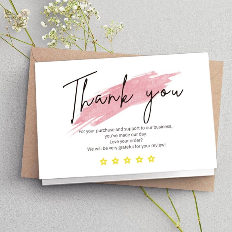 YYSD 30pcs Thank You Card Thank You for Your Order Card Thanks Greeting Cards Appreciation Card for Small Business