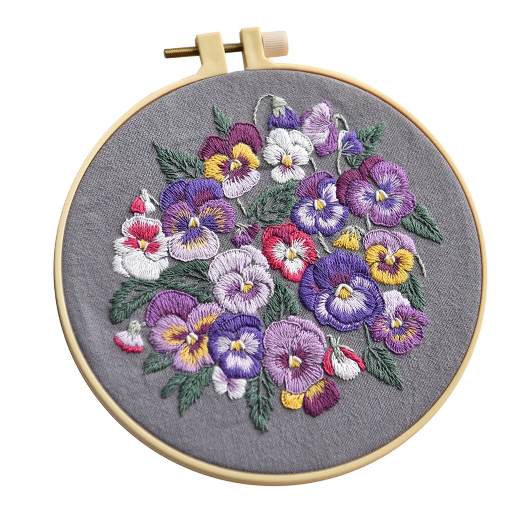 Cotton Embroidery Craft Set Beginner Home DIY Needles Art Making Handy Kits