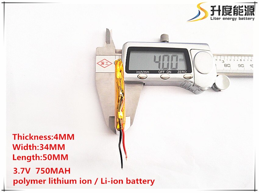 3.7V 750mAh 403450 Lithium Polymer Li-Po li ion Rechargeable Battery cells For Mp3 MP4 MP5 GPS PSP mobile bluetooth