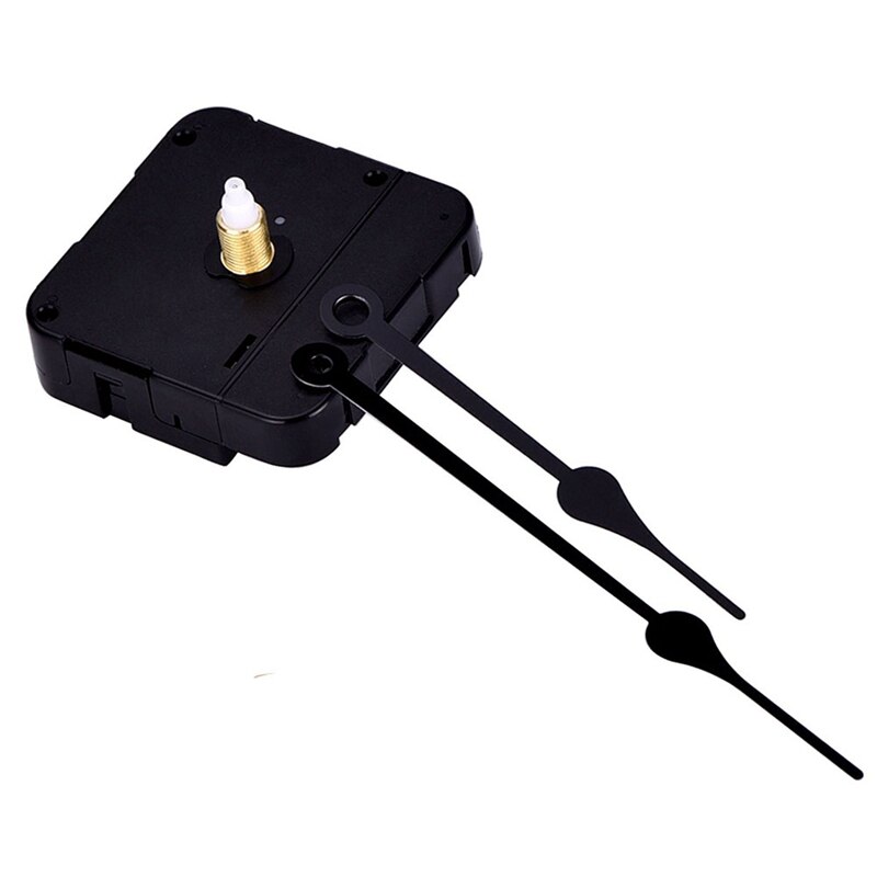 Movimiento de reloj de cuarzo negro de 2 manos DIY, grosor máximo del Dial de 6/ 25 pulgadas, longitud Total del eje de 17/ 25 pulgadas (negro)