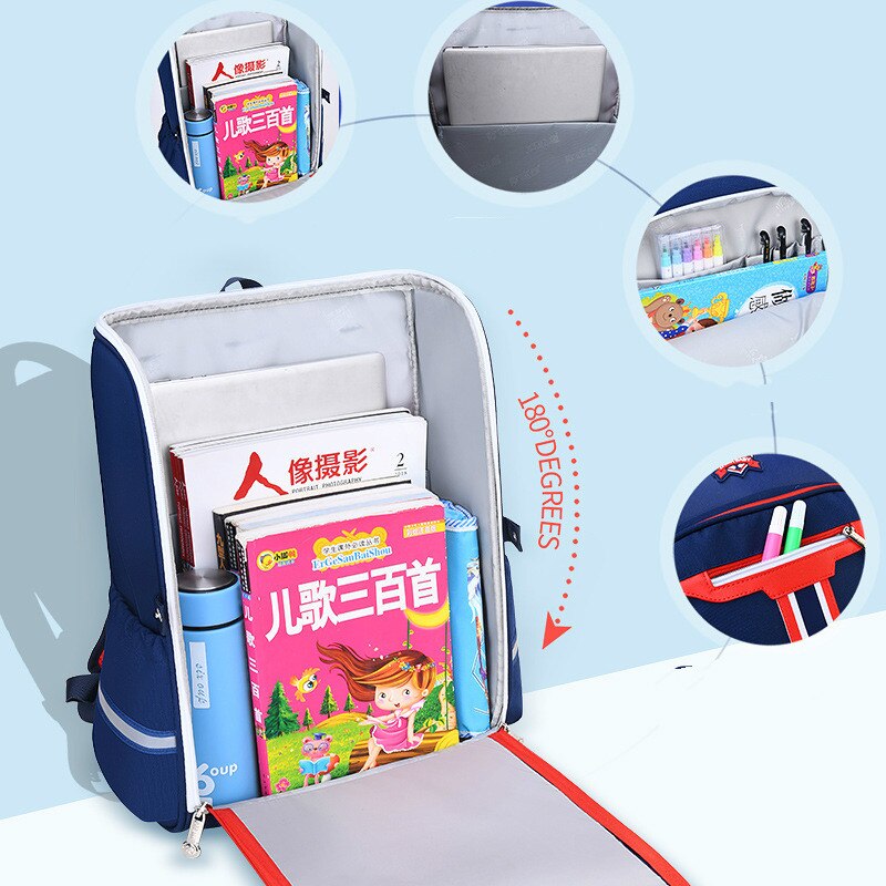 Geeignet für sterben klassen 1-9 freundlicher Orthopädische Schule Rucksack Schule taschen Für jungen Wasserdichte Rucksäcke freundlicher Schulranzen Schoolbgs