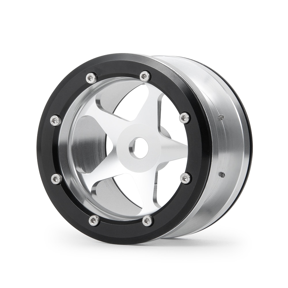 AXSPEED RC Car Wheels - 2.2 Inch Aluminum Alloy Beadlock Wheels Set for 1/10 RC Axial Wraith, TRX-4 - 40mm Width