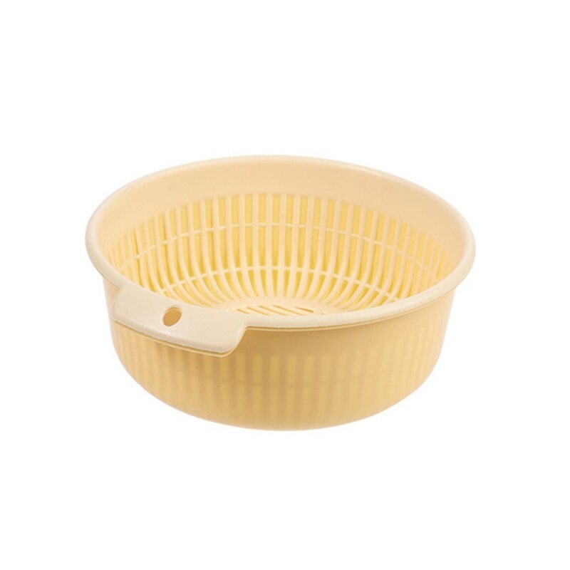 Kitchen Supplies Kitchen Double Drain Basket Fruit Vegetable Washing Strainer Collapsible Drainer kitchen Gadgets AndAccessories: A