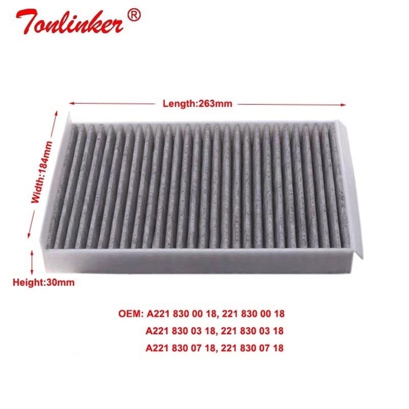 Filtro abitacolo 2 pezzi per Mercedes Benz S-CLASS C216 CL500 CL63 AMG coupé 2006-2013 modello aria condizionata filtro a carbone