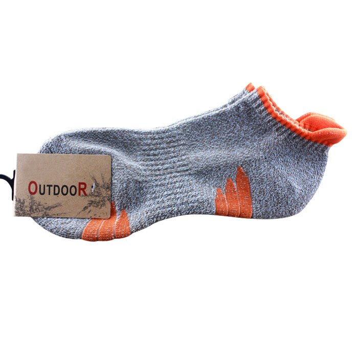 1 par deporte al aire libre medias cortas para hombre de algodón puro deslizamiento único escalada calcetines cortos de tobillo anti fricción transpirable Casual Hombre: Orange Socks