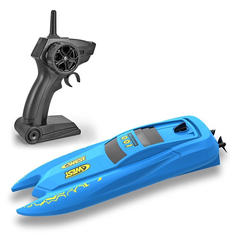 Bateau Télécommandé Enfant et Adulte, RC Bateau 2,4 GHz avec Lumières LED, 2 Piles Rechargeables Bateau Radiocommandé Électrique, Jouet Aquatique pour Piscines et Lacs, Cadeau Garçon Fille - Jeux & Jouets