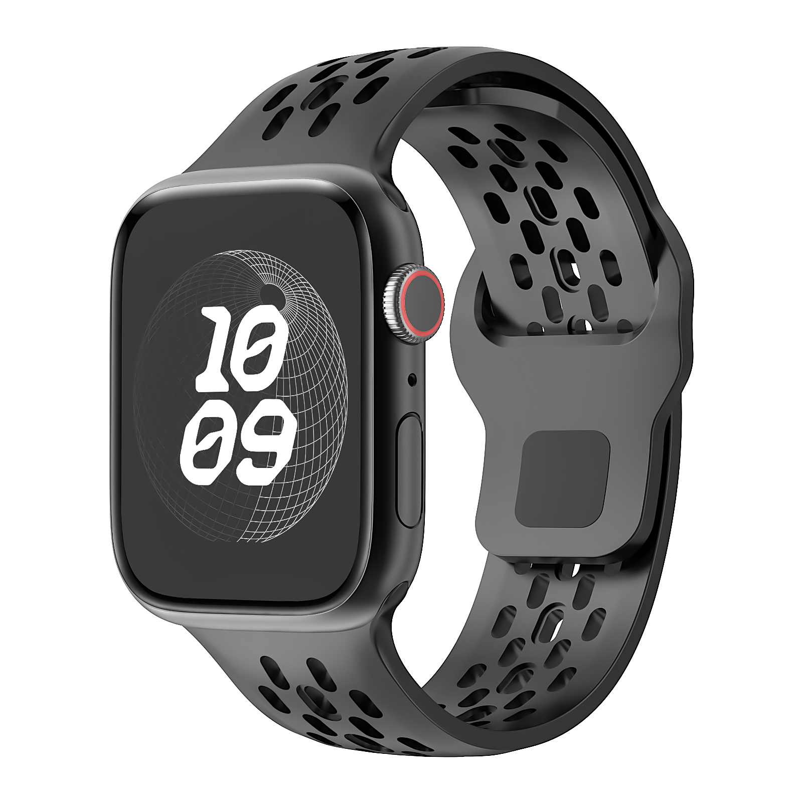 Silikone rem til apple watch rem 45mm 41mm 44mm 49mm 40mm 38 42mm 46mm armbånd correa iwatch series 10 9 8 7 6 5 3 se ultra: Sort grøn / 20mm