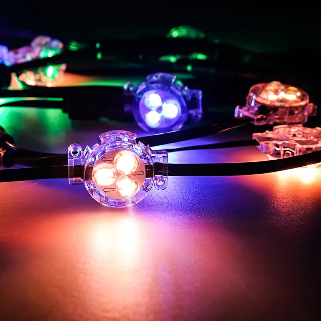 12V/24V 30mm RGBW Gemstone Lights Outdoor Waterproof Permanent Track Lights for Christmas Eave Lights with xConnect