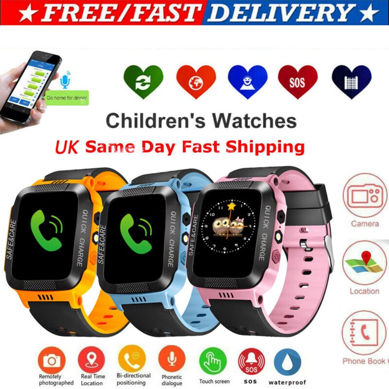 Tracker Kinderen Slimme Horloge Telefoon Zaklamp Sos Call Alarm Stappenteller Camera USB2.0 Voor Kids Kind Sim-kaart 2G 3G
