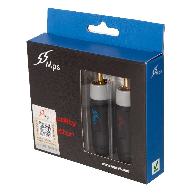 HiFi MPS Pioneer-enchufe RCA chapado en oro para cable de 8/10/11mm, cobre rojo HiFi, 24K, conector lotus para amplificador de DVD y CD, enchufe DAC