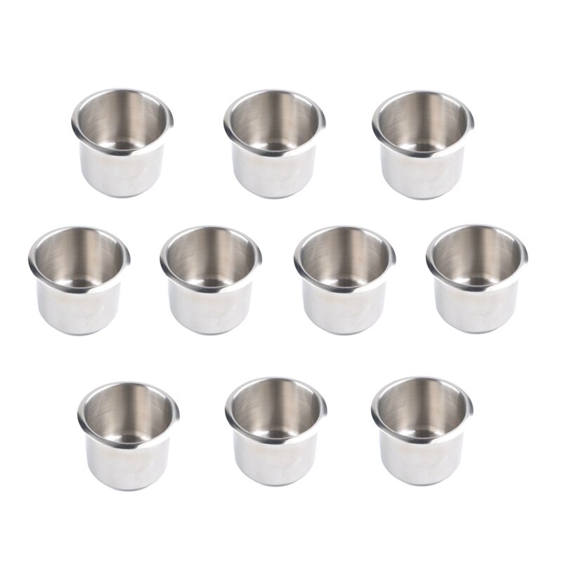 10 Only Boat Cup Drink Holder Stainless Steel -In Cup Holder,6.8 x 5.5 CM