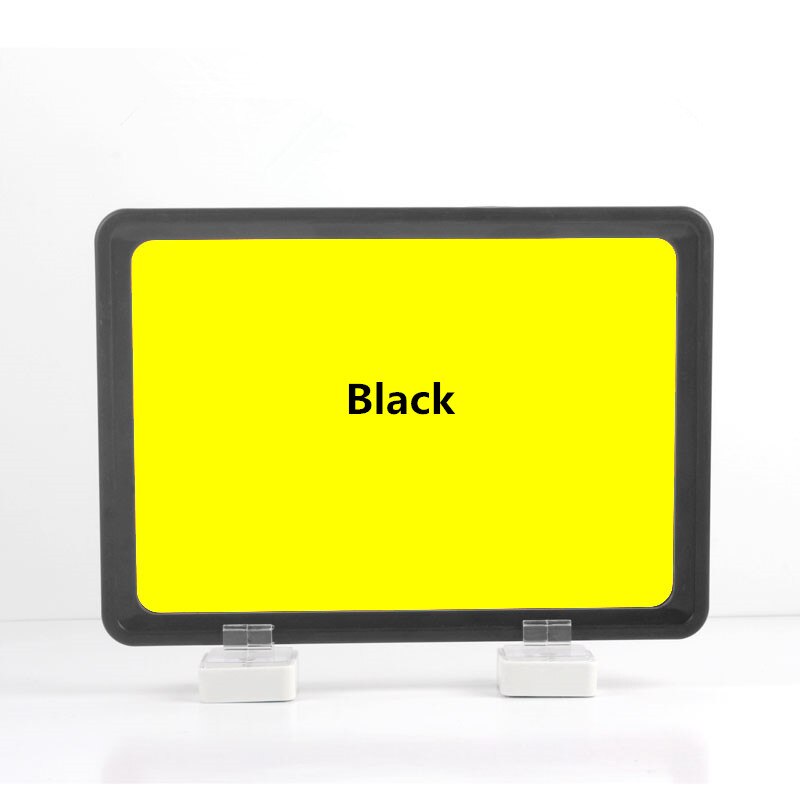 A6 magnetiska hyllor skylthållare display ram snabbköp produkt prisetikett pappershållare kartong: Svart