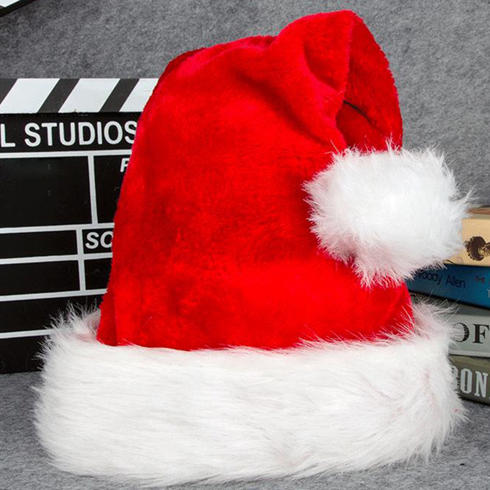 Christmas Santa Hat Red Cap Fancy Dress Party Costume Dcors for Women Men Kids