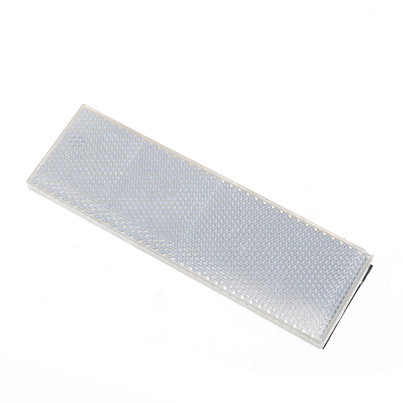 1Pcs Red White Car Truck Warning Reflective Safety Plate/Tape Reflector Stickers 14.5*4.5cm: White