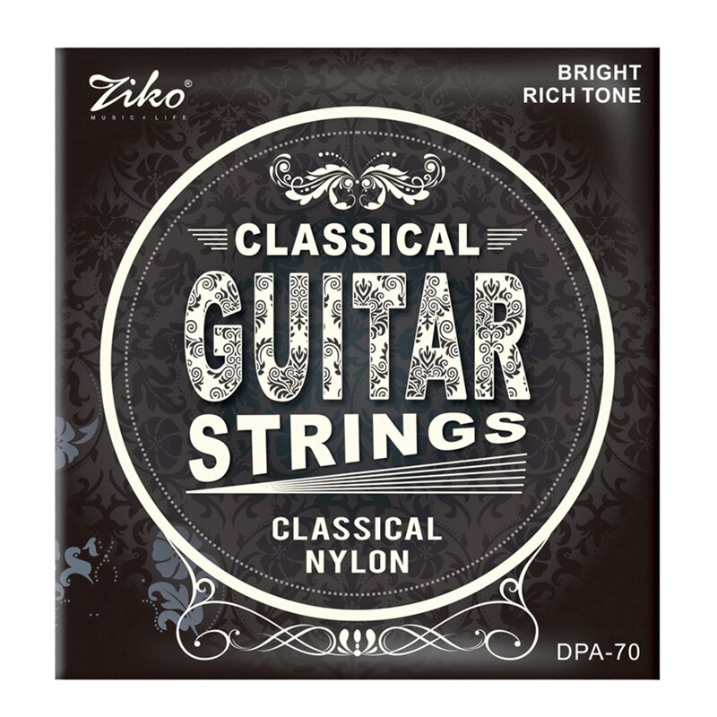 Ziko dpa -70 klassieke gitaarsnaren 6 stuks/set nylon kern verzilverd koper omwonden klassieke gitaarsnaren  (.028-.043): Default Title