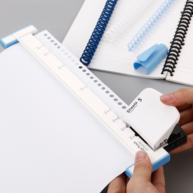 Multifunctional Multi-hole Punch A4 Paper 30-hole B5 26-hole A5 20-hole Binding Clip Daolin Loose-leaf Punch Diy Manual Punch