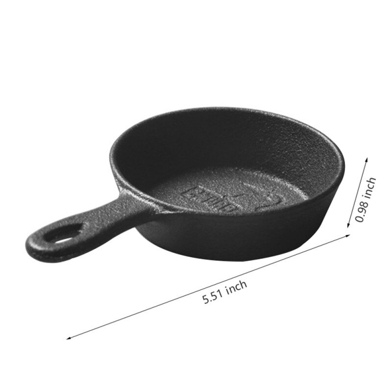 Gietijzeren Bakplaat Pan Pre Doorgewinterde Koekenpan Kookgerei Mini Kleine 3.5 Inch