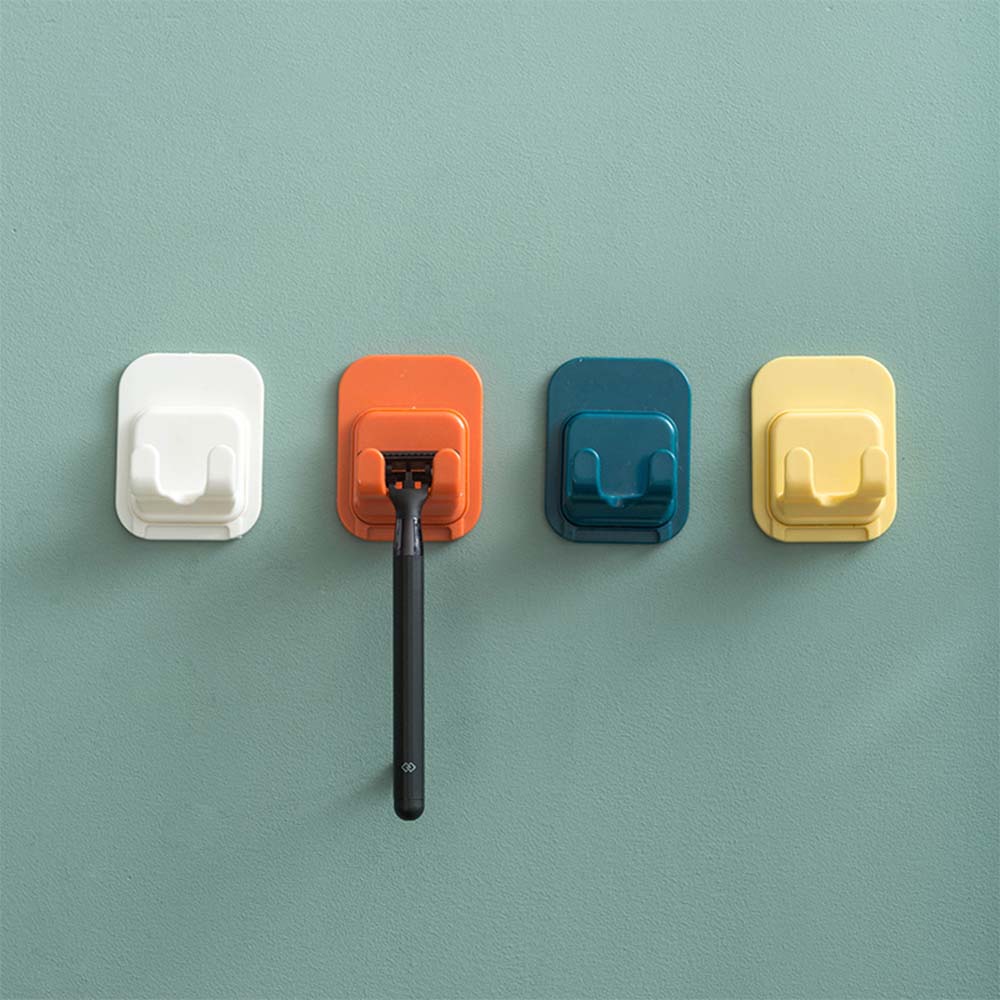 Plastic Paste Hook Bathroom Wall Hanging Razor Holder Plug Rack Bathroom Free Punching Storage Rack