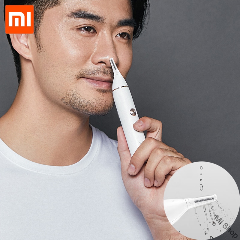 Original Xiaomi Mijia Soocas IPX5 wasserdichte Nase Haar Trimmer Augenbraue Haarschneidemaschine Scharfe Klinge kabellos Nasen Reiniger für Männer frauen