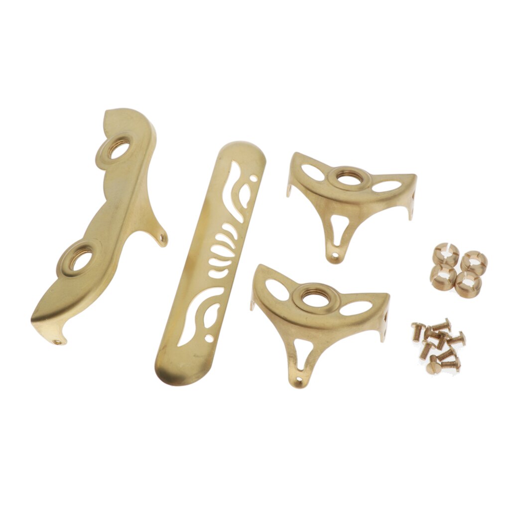 Alto Sax Key Guard Kit With Screws Copper Instrument Parts 13cm Gold Color