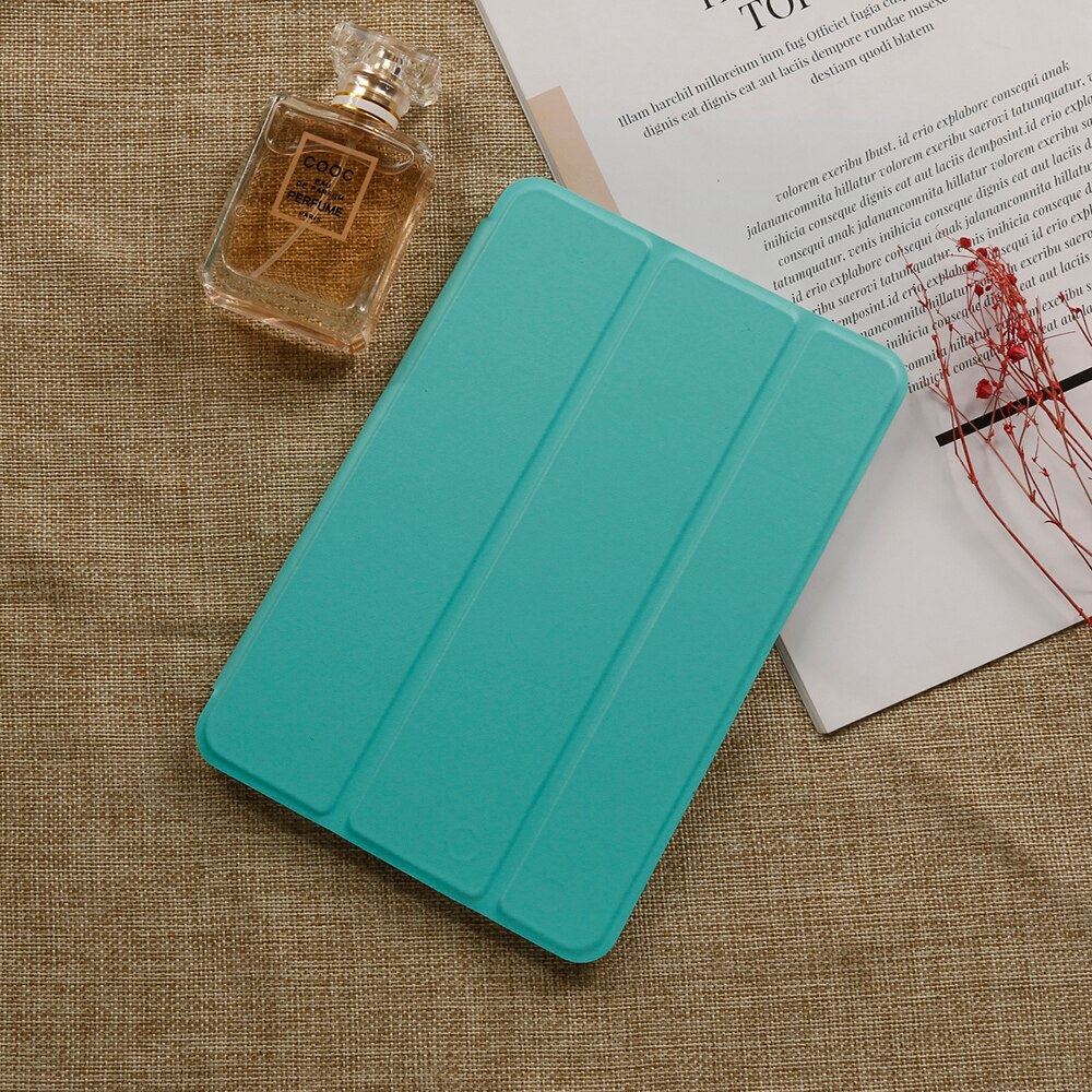 Étui à rabat pour tablette samsung Galaxy Tab A 9.7 "SM-T550/T555 housse support Folio veille automatique/réveil coque de Protection intelligente: Mint Green