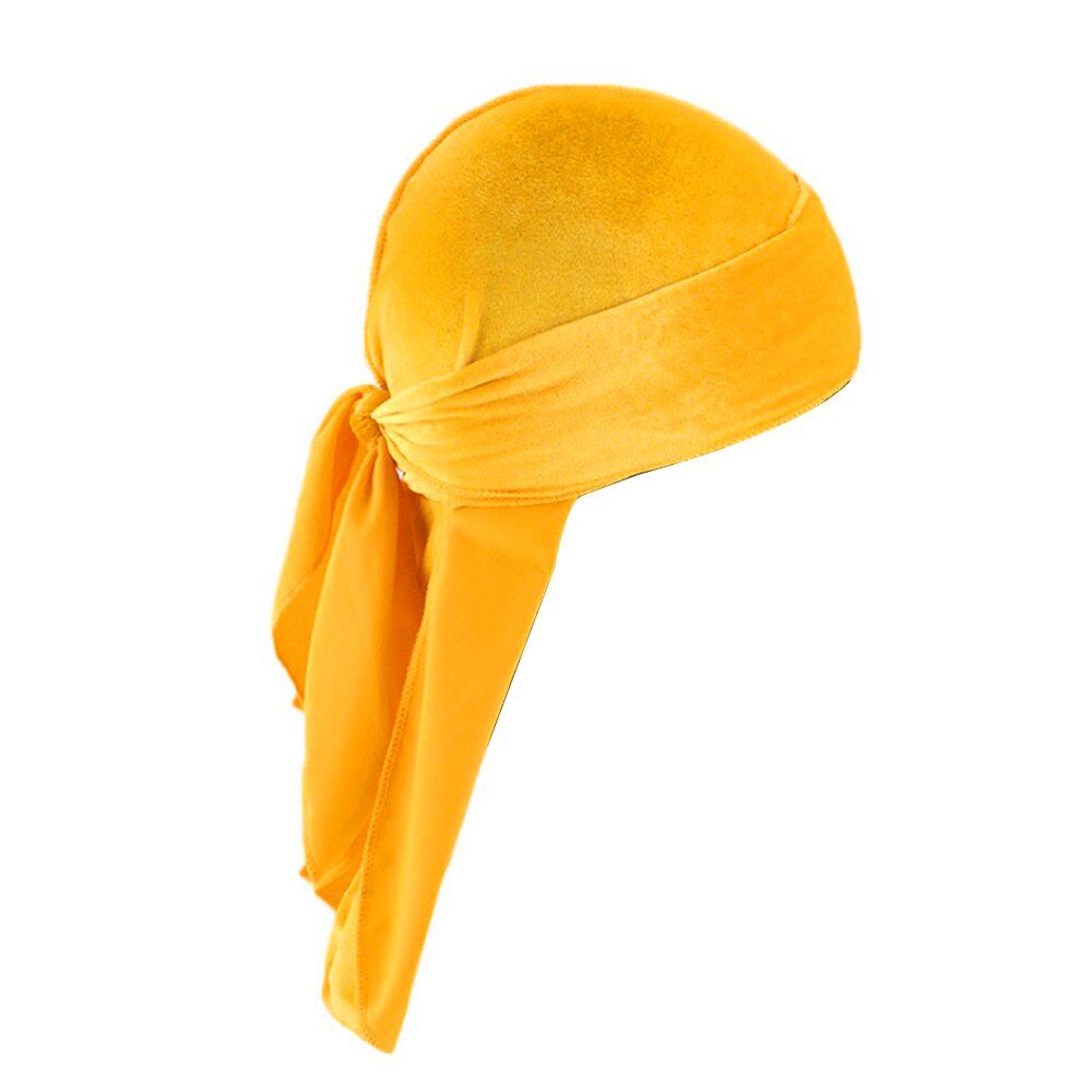 DIHOPE longue queue soyeuse écharpe musulmane Doo chiffon Pirate chapeau Durag chimio casquette crâne chapeau Turban bandeau cheveux Bandanas 12 couleurs pour choisir: 9