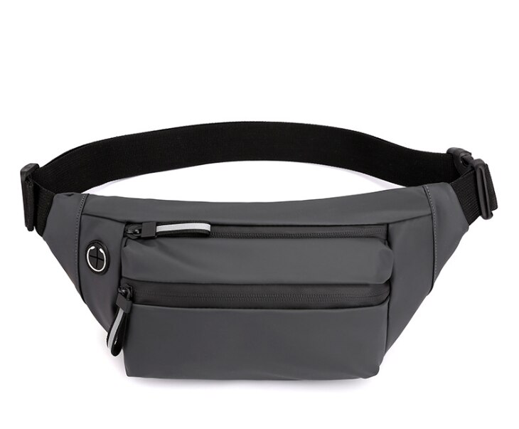 Wasserdicht Frau Taille Tasche Fanny Pack Brust Pack Outdoor Umhängetasche Große Kapazität Unisex Gürtel Taschen Hüfte Taille Packs: Gray