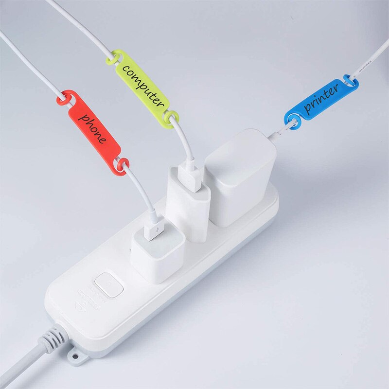 100 Stuks Kabel Tags Kabel Management Tags Multicolor Cable Labels Cord Identificatie Tags Voor Usb Computer Telefoon Oplader
