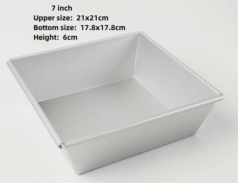 6~10 inch square rectangle Detroit Pizza Pan Deep Dish Pizza Pan Non Stick Pizza tray Square Baking Pan Bakeware Aluminum tray: light green