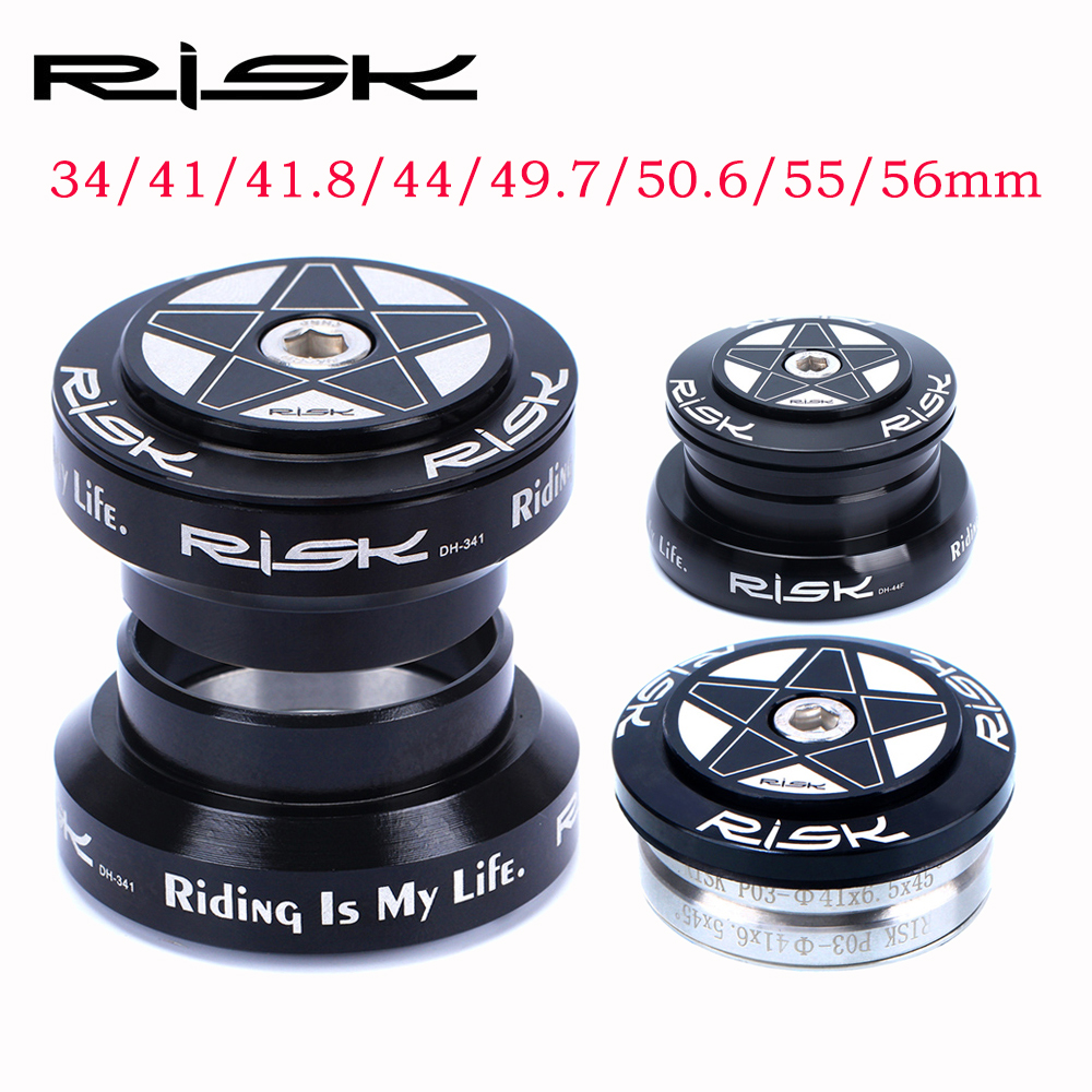 Risico Mtb-fietsheadset Geïntegreerd 1 1/8 Stuurkolom 34 41 41.8 44 49.7 50.6 55 56 mm Mountainbike Druklagers Doos Vork