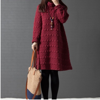 2022 Turtleneck Loose Maternity Dresses Fall Winter Maternity Clothes Thick Pregnant Women Lactation Vestido Plus Size