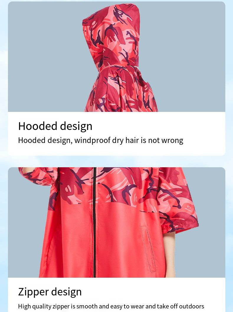 Roupão com capuz feminino com bolsos, cardigã de praia, toalha de natação, surfe e mergulho, roupão, manto de banho de microfibra, novo