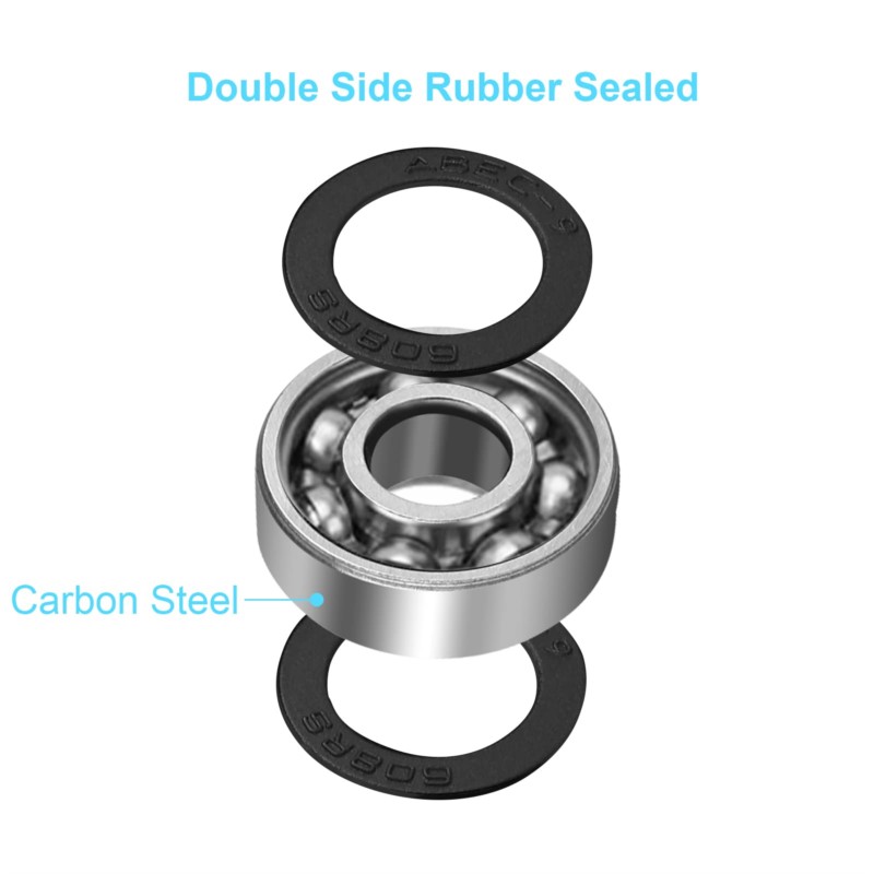 1-10 Uds 604 605 606 607 608 609 -2RS 2rs Rs 8x22x7 rodamiento rígido de bolas sellado de goma rodamiento en miniatura para Scooters 3D