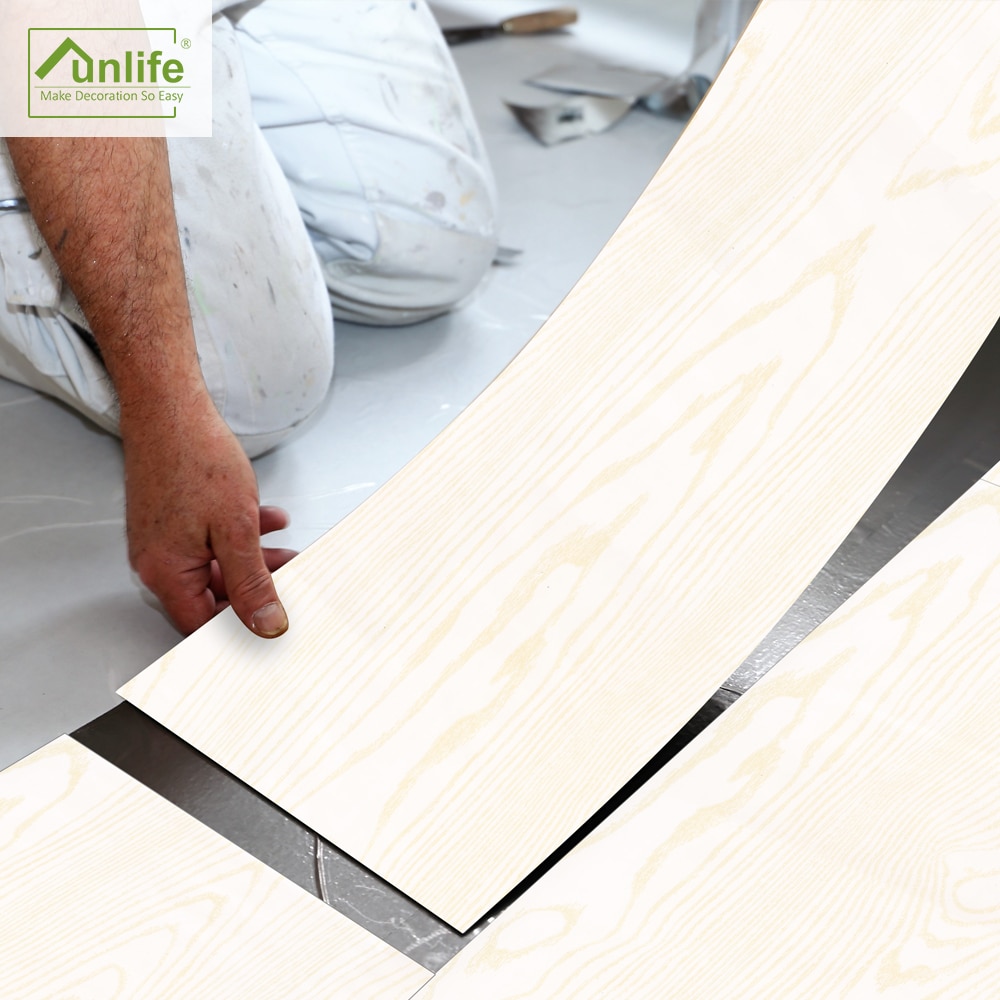 Funlife® 20x300cm Golden Wood Floor Sticker PVC Waterproof Wall Sticker for Bedroom Bathroom Kitchen Furniture Home Decor