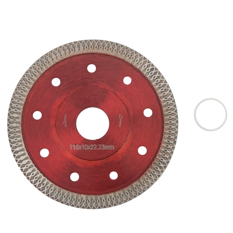115Mm Diamond Dry Cutting Blade Disc Porcelain Ceramic Tile Turbo Thin Grinder Wheel For Marble Machine: Rood