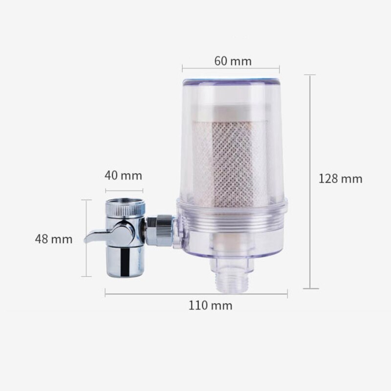 Faucet Ceramic Transparent Water Purifier, Used for Kitchen Scale and Residual Chlorine Removal Water Purifier