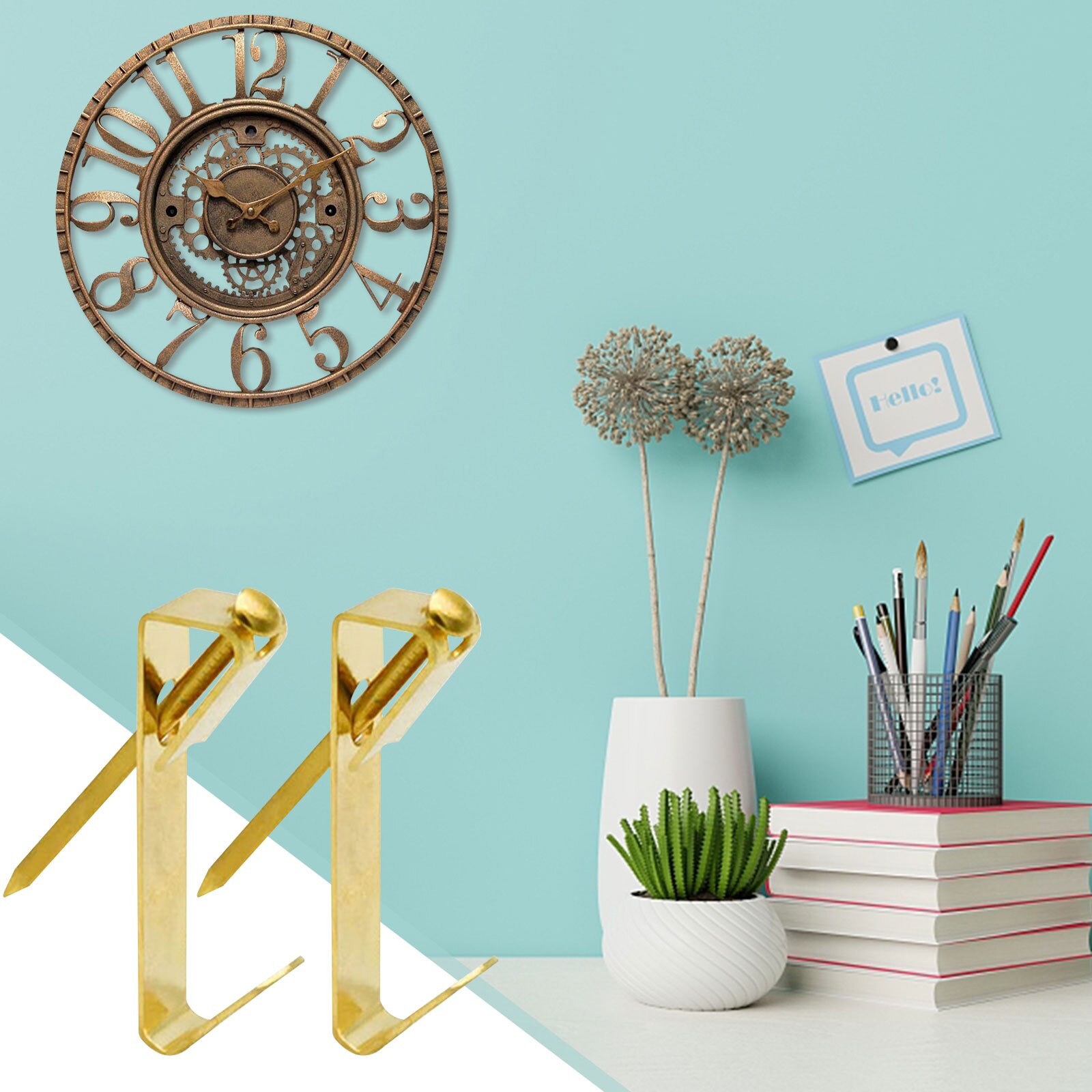 Picture Hangers Picture Hanging Hardware Kit Support up to 30lbs 50lbs 50 Pcs Photo Frame Hooks with Nails