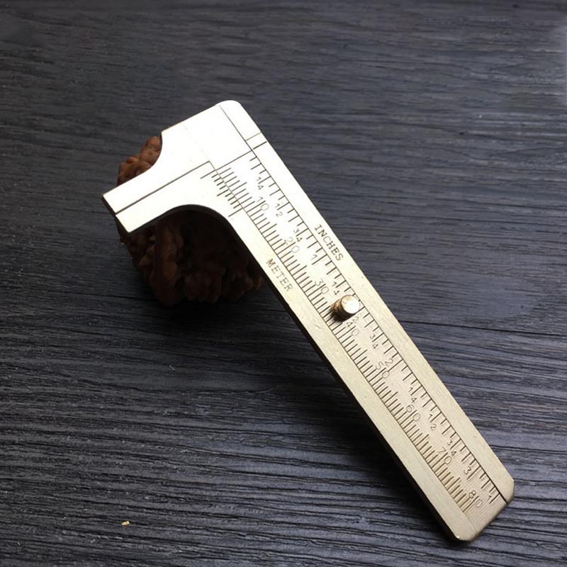 1pcs Double Scale Copper Caliper Mini Vernier Caliper Length 8CM