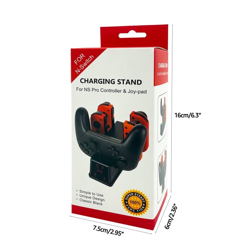 Base de carga de plástico para controladores de interruptores, estación de carga