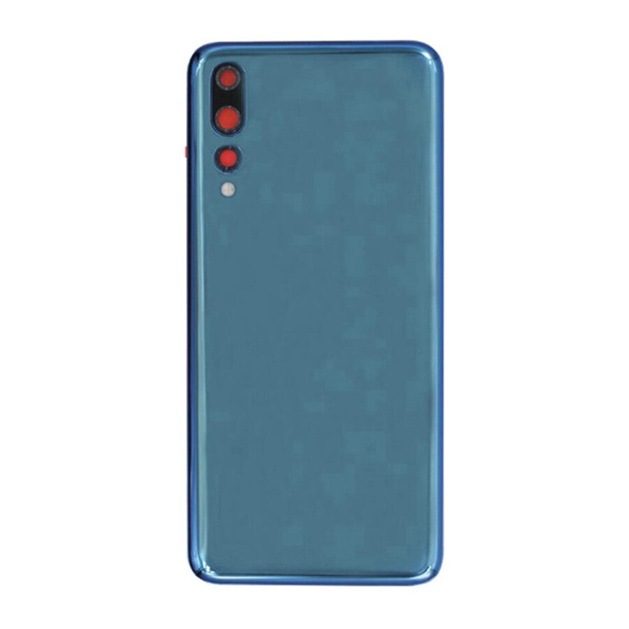 Clear Back Glass Cover Voor Huawei P20 Pro Batterij Cover Terug Glas Panel Vervanging P20 Pro Achter Behuizing Deur Case + Camera Lens: Blue With Lens